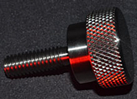 CNC Swiss Screw Machining of a 303 Stainless Steel Thumb Screw